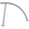 Bicycle lean-on hoop | for plugging down, with base plate | hot-dip galvanized